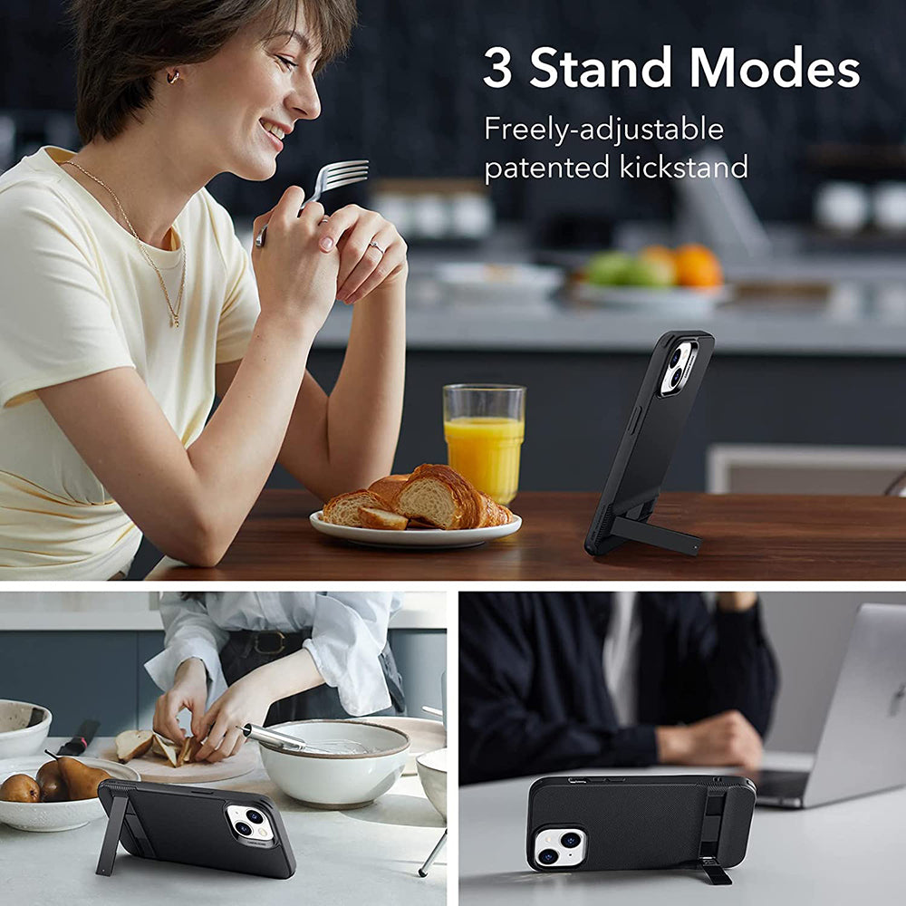 Case for Apple iPhone 14 Plus, ESR, Air Shield Boost Kickstand, Black