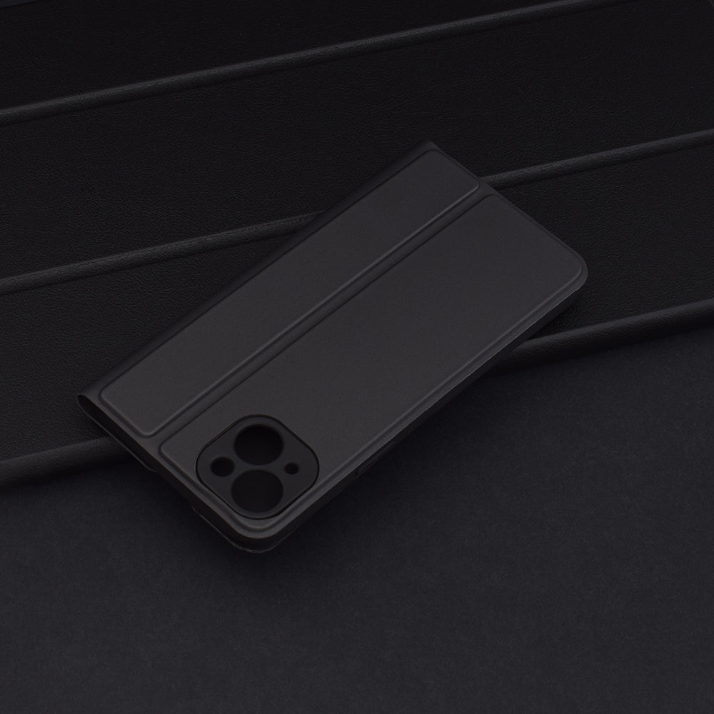 Case for Apple iPhone 14 Plus, Techsuit, Magskin Book, Black