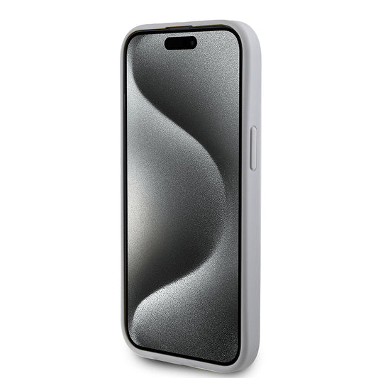 Θήκη για Apple iPhone 15, Guess, Strass Metal Logo, Ασημί
