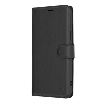 Case for Apple iPhone 15 Plus, Techsuit, Leather Folio, Black