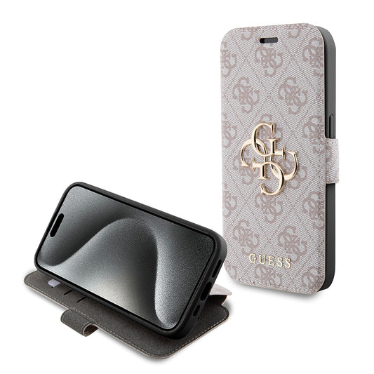 Θήκη για Apple iPhone 15 Pro, Guess, 4G Book, Ροζ