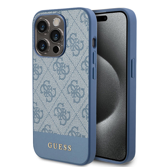 Θήκη για Apple iPhone 15 Pro, Guess, 4G Stripe, Μπλε