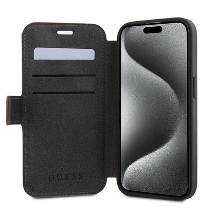 Θήκη για Apple iPhone 15 Pro Max, Guess, 4G Book, Καφέ
