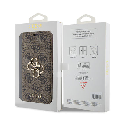 Θήκη για Apple iPhone 15 Pro Max, Guess, 4G Book, Καφέ