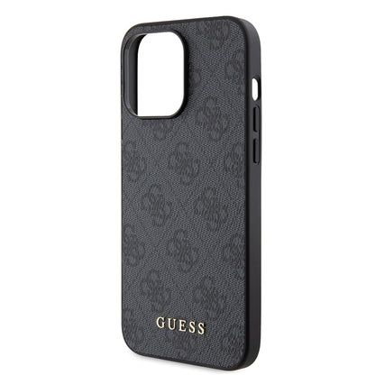 Θήκη για Apple iPhone 15 Pro Max, Guess, 4G Metal Gold Logo, Γκρι