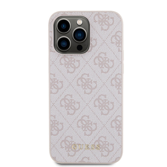 Θήκη για Apple iPhone 15 Pro Max, Guess, 4G Metal Gold Logo, Ροζ