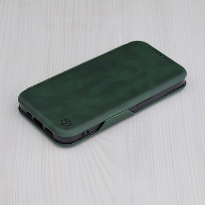 Case for Apple iPhone 15 Pro Max, Techsuit, Safe Wallet Plus, Green