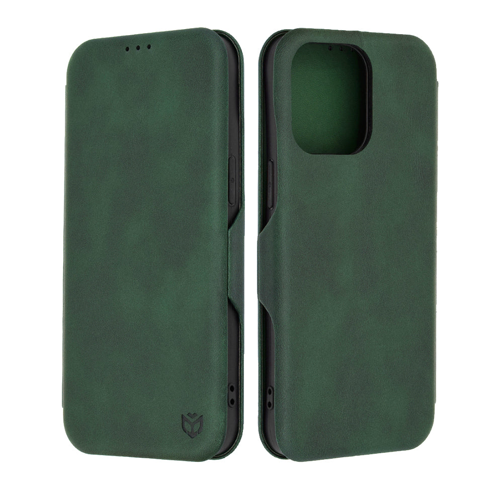 Case for Apple iPhone 15 Pro Max, Techsuit, Safe Wallet Plus, Green