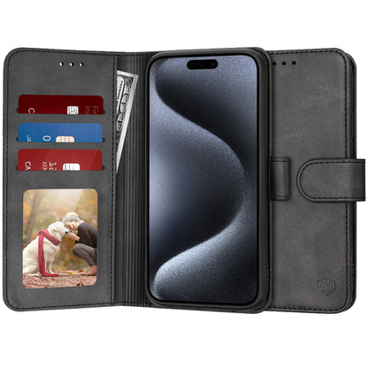 Θήκη για Apple iPhone 15 Pro, Techsuit, Diary Book, Μαύρη
