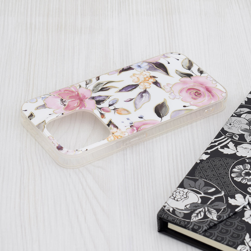 Θήκη για Apple iPhone 15 Pro, Techsuit, Marble, Λευκό