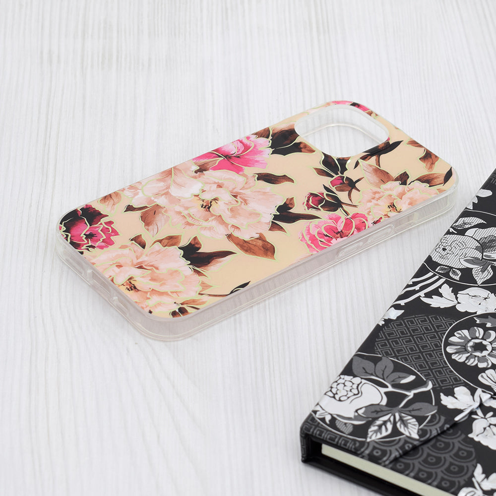 Case for Apple iPhone 15, Techsuit, Marble, Beige
