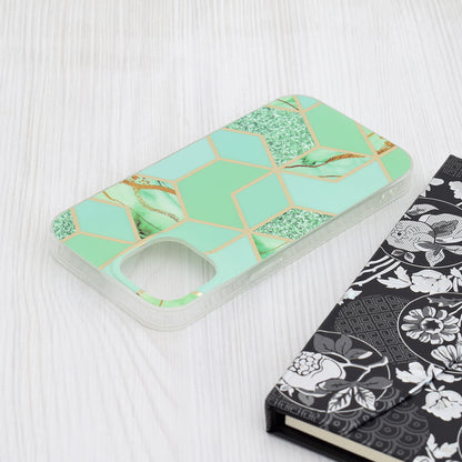 Case for Apple iPhone 15, Techsuit, Marble, Green