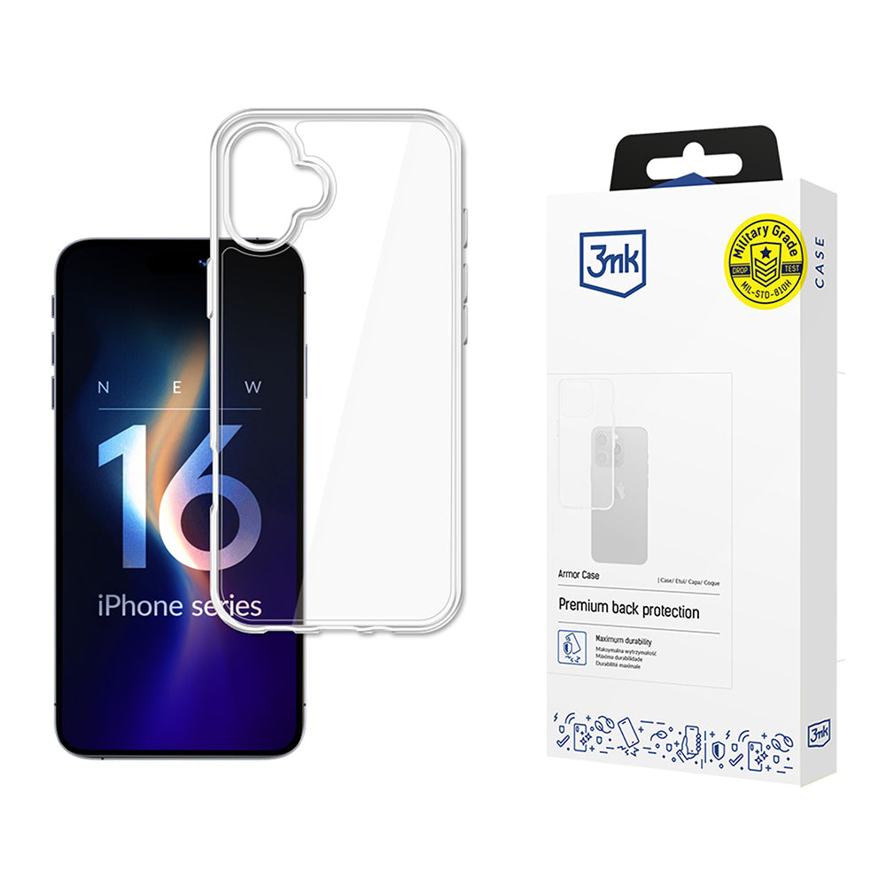 Θήκη για Apple iPhone 16, 3MK, Armor, Διαφανής