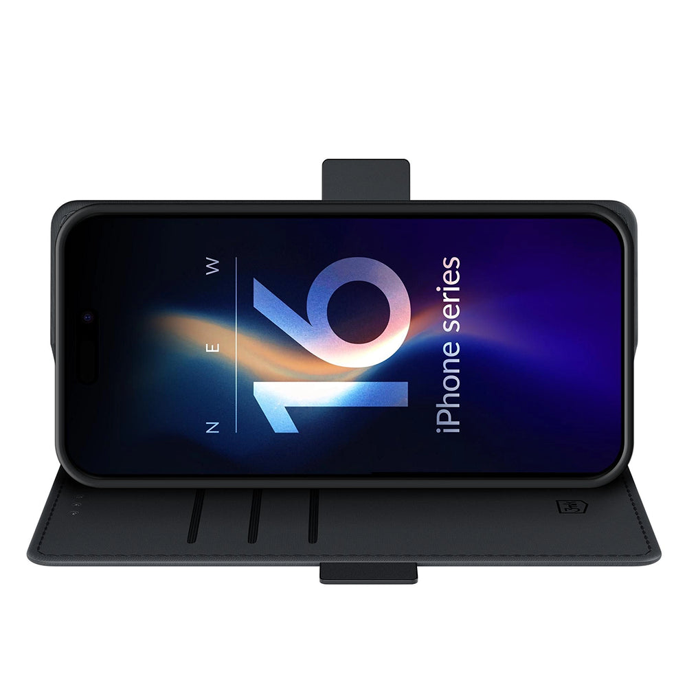 Case for Apple iPhone 16, 3MK, Wallet, Black