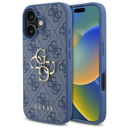 Θήκη για Apple iPhone 16, Guess, 4G Big Logo, Μπλε