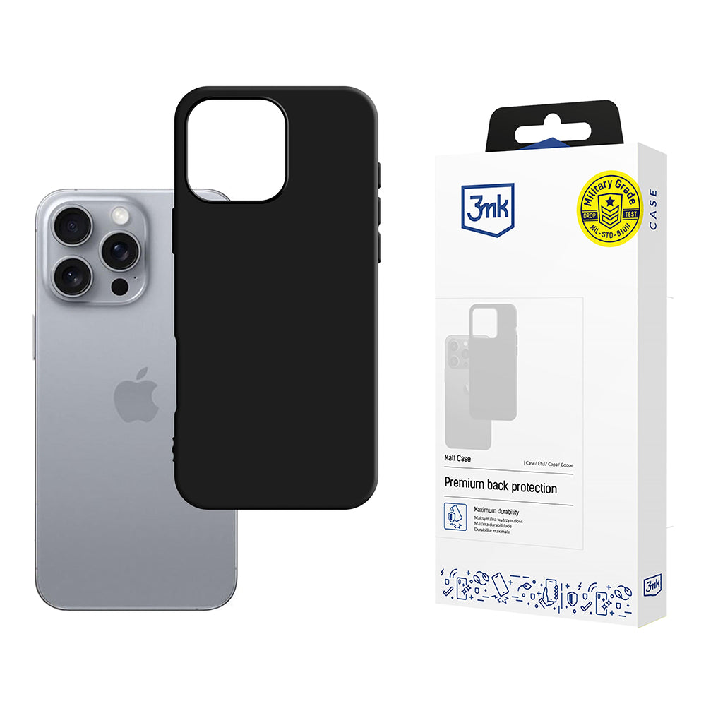 Case for Apple iPhone 16 Pro, 3MK, Matte Black