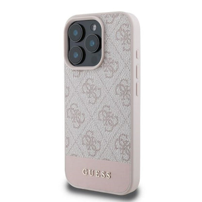 Case for Apple iPhone 16 Pro, Guess, 4G Bottom Stripe, Pink