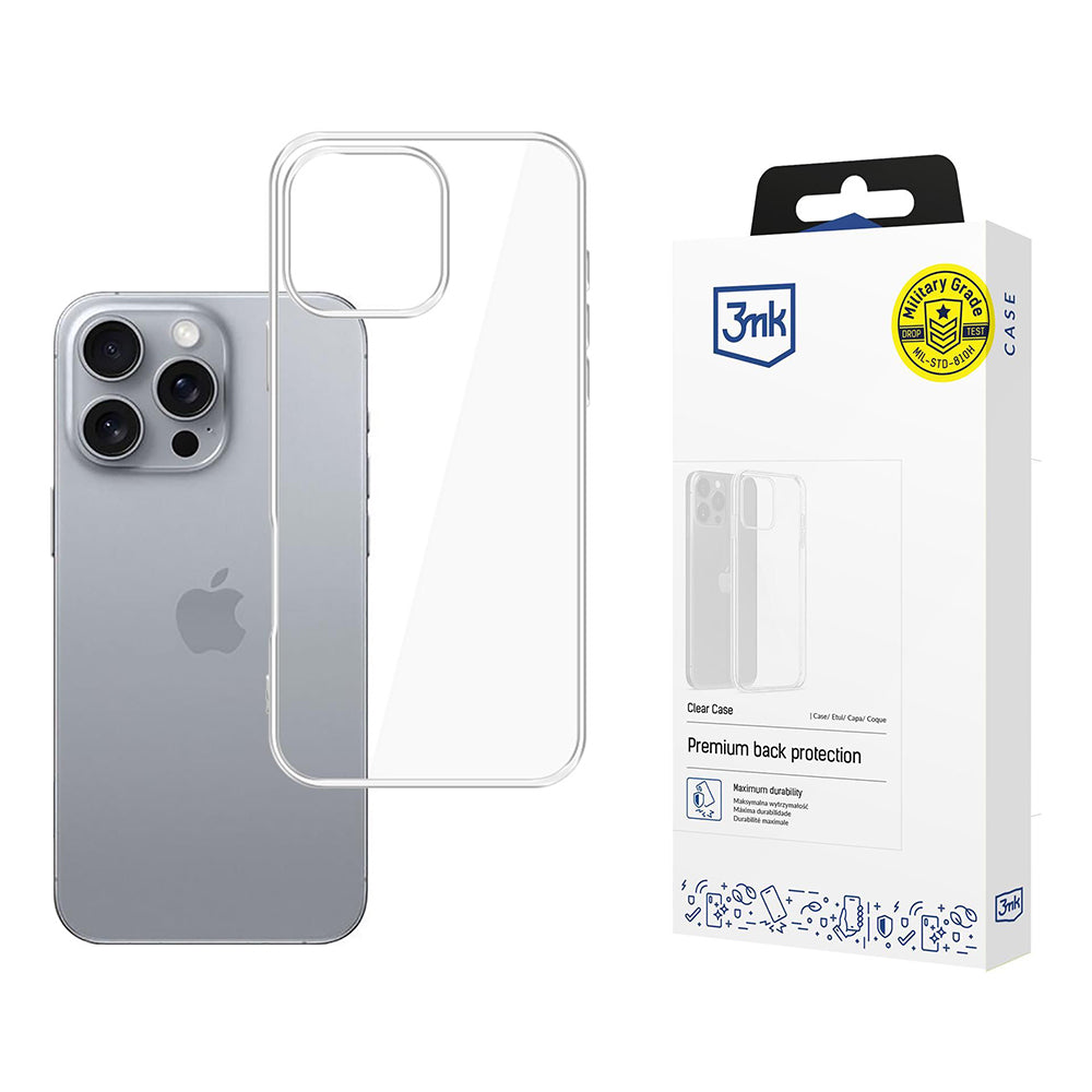 Case for Apple iPhone 16 Pro Max, 3MK, Clear, Transparent