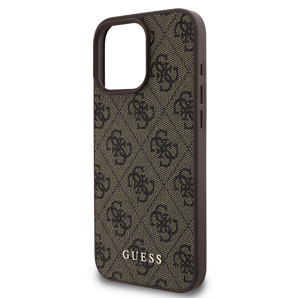 Case for Apple iPhone 16 Pro Max, Guess, 4G Classic, Brown