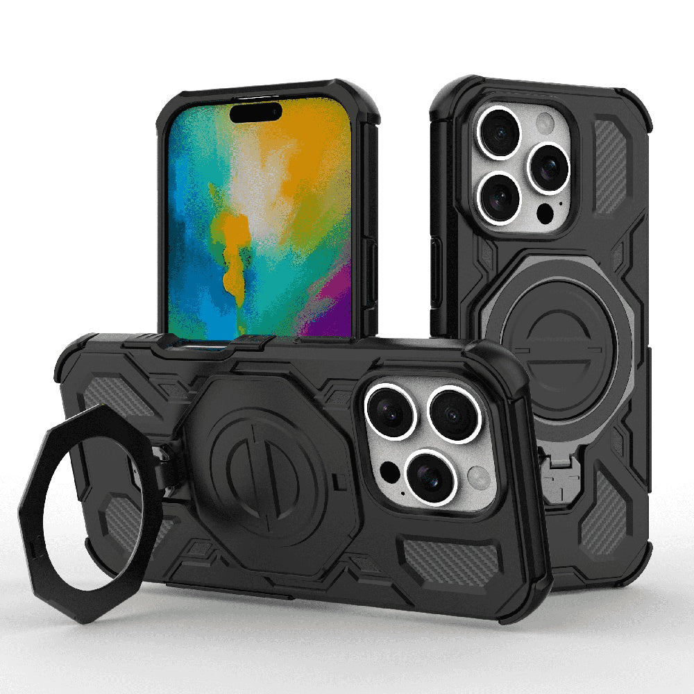 Case for Apple iPhone 16 Pro Max, Techsuit, Carbon Shield Pro, Black