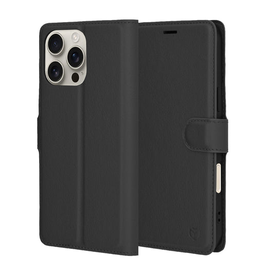 Θήκη για Apple iPhone 16 Pro Max, Techsuit, Leather Folio, Μαύρη