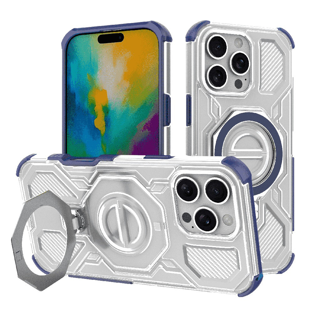 Θήκη για Apple iPhone 16 Pro, Techsuit, Carbon Shield Pro, Μπλε