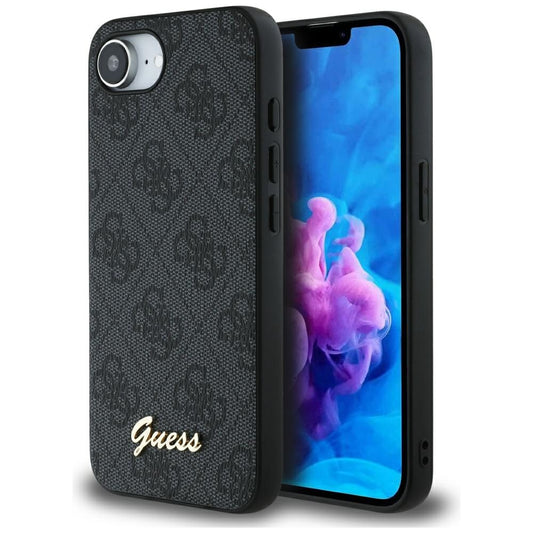 Θήκη για Apple iPhone 17e / 16e, Guess, 4G Script Logo, Μαύρη
