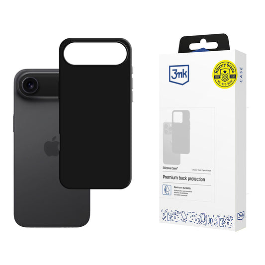 Θήκη για Apple iPhone 17 Air, 3MK, Σιλικόνη, Μαύρη