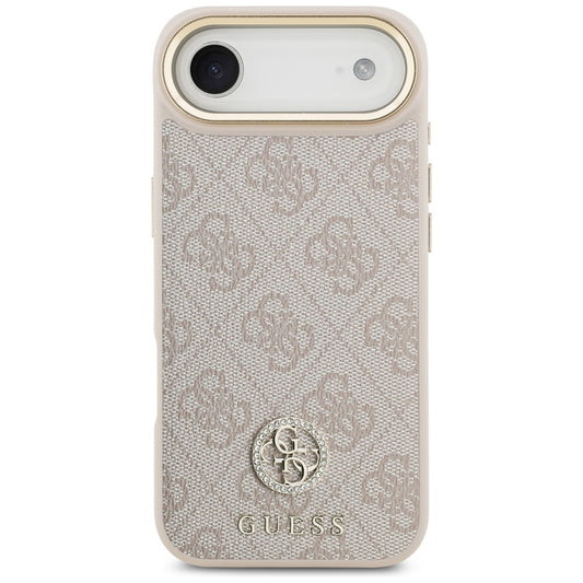 Case for Apple iPhone 17 Air, Guess, 4G Strass Logo and Big Strap, Pink