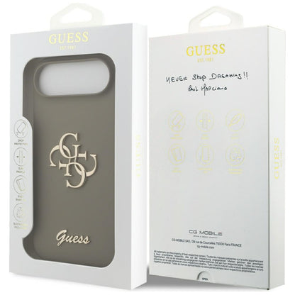 Case for Apple iPhone 17 Air, Guess, Big 4G Script, Brown