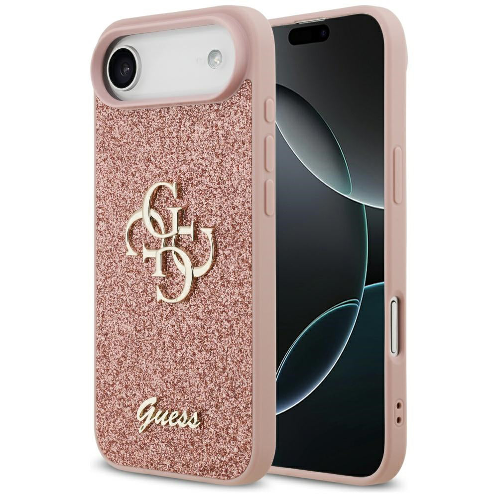 Θήκη για Apple iPhone 17 Air, Guess, Fixed Glitter Big 4G, Ροζ