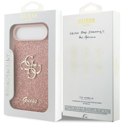 Θήκη για Apple iPhone 17 Air, Guess, Fixed Glitter Big 4G, Ροζ
