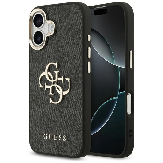 Case for Apple iPhone 17, Guess, Big 4G Logo Classic, Black Gold