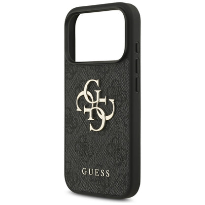 Θήκη για Apple iPhone 17 Pro, Guess, 4G Classic Logo με Λουράκι, Μαύρη