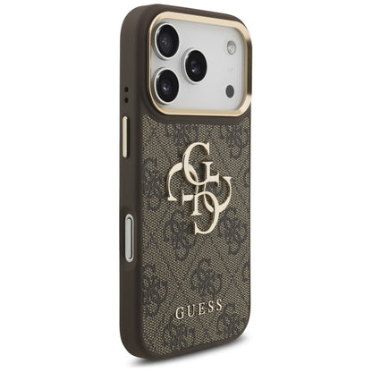Case for Apple iPhone 17 Pro, Guess, Big 4G Classic Logo with Big Strap, Brown