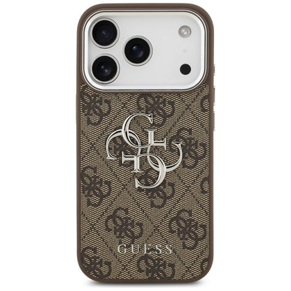 Case for Apple iPhone 17 Pro, Guess, Big 4G Logo Classic, Silver Brown