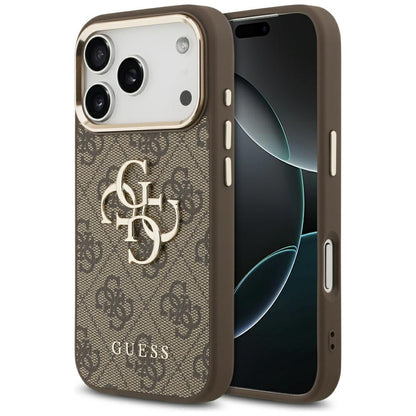 Case for Apple iPhone 17 Pro, Guess, Big 4G Logo Classic, Golden Brown