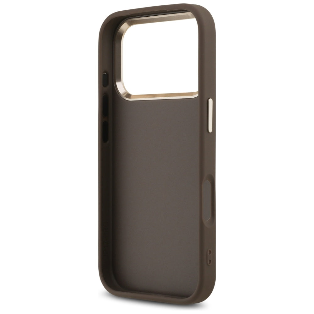 Case for Apple iPhone 17 Pro, Guess, Big 4G Logo Classic, Golden Brown