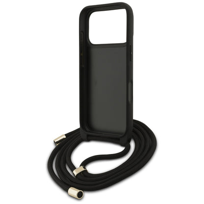 Case for Apple iPhone 17 Pro, Guess, Crossbody Cord 4G Big Log, Brown