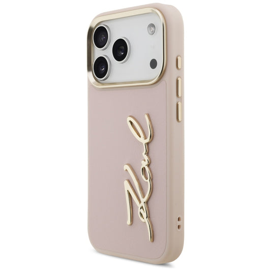 Case for Apple iPhone 17 Pro, Karl Lagerfeld, Script Logo, Pink