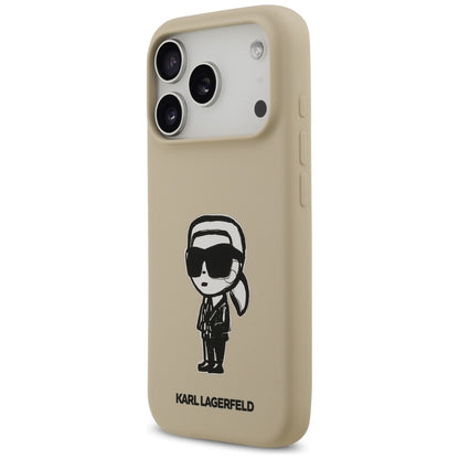 Case for Apple iPhone 17 Pro, Karl Lagerfeld, Sketch and Logo Karl, Brown