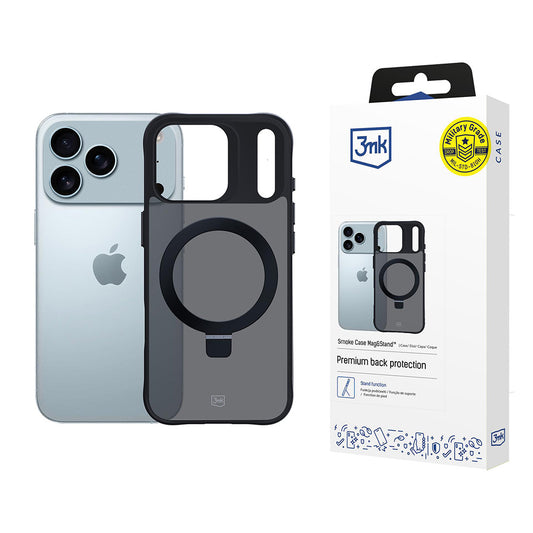Θήκη για Apple iPhone 17 Pro Max, 3MK, Smoke MagStand, Μαύρη