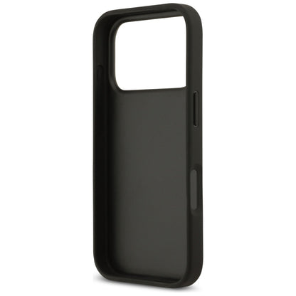Case for Apple iPhone 17 Pro Max, Guess, 4G Grained Roses Big Logo, Black