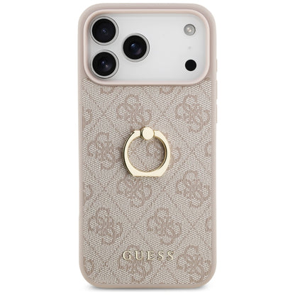 Case for Apple iPhone 17 Pro Max, Guess, 4G Ring Stand, Pink