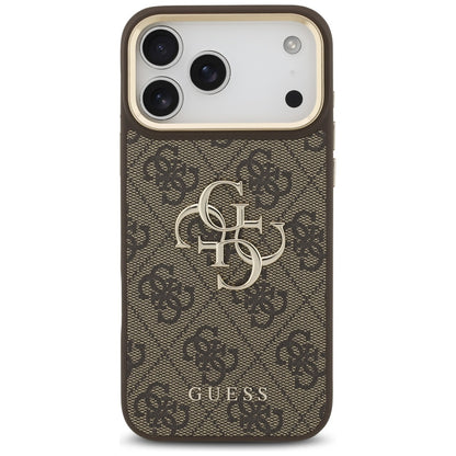 Case for Apple iPhone 17 Pro Max, Guess, Big 4G Classic Logo with Big Strap, Brown
