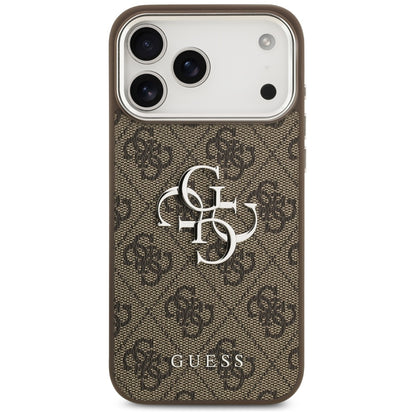 Case for Apple iPhone 17 Pro Max, Guess, Big 4G Logo Classic, Silver Brown