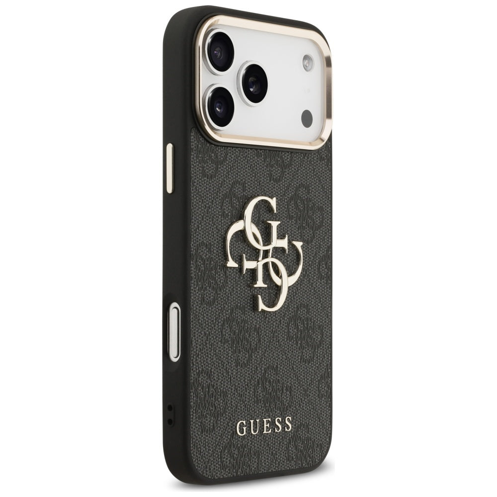Case for Apple iPhone 17 Pro Max, Guess, Big 4G Logo Classic, Black Gold
