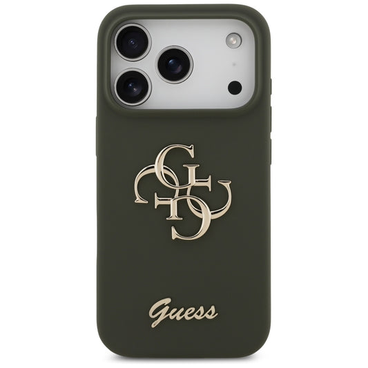 Θήκη για Apple iPhone 17 Pro Max, Guess, Big 4G Script, Χακί