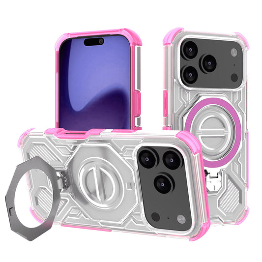 Case for Apple iPhone 17 Pro, Techsuit, Carbon Shield Pro, Pink