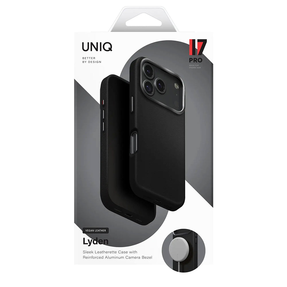 Θήκη για Apple iPhone 17 Pro, UNIQ, Lyden Leatherette, Γκρι